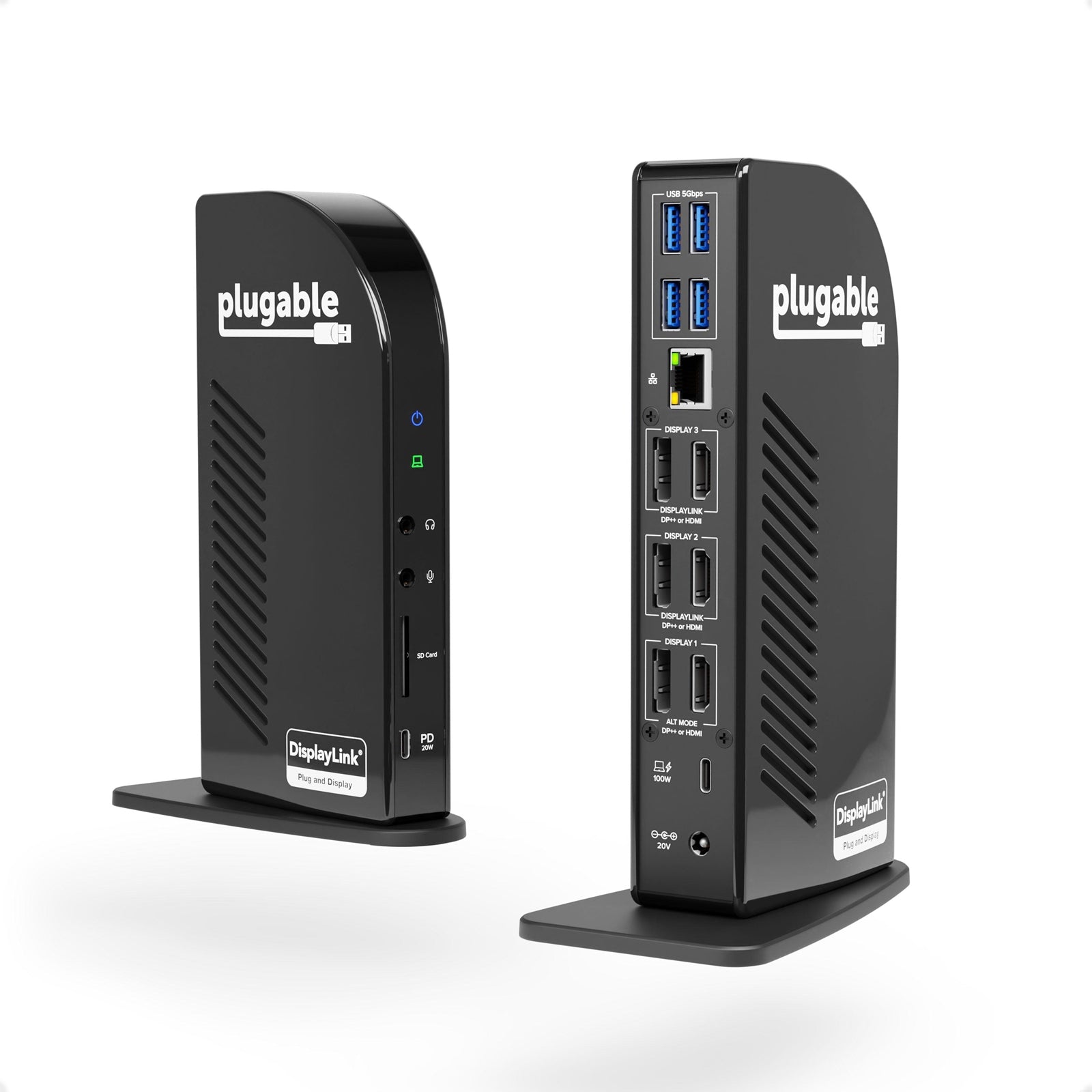 Plugable USB-C Triple 4K Docking Station 13-Port 100W PD Plugable USB-C Triple 4K Docking Station 13-Port 100W PD